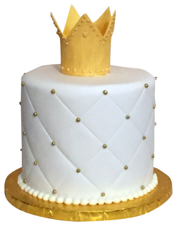 Gold crown cake