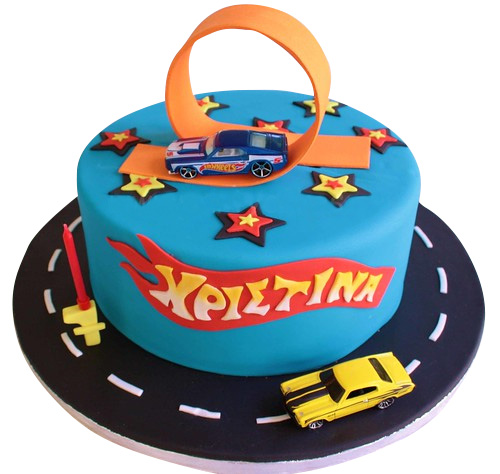 Hot wheels cake