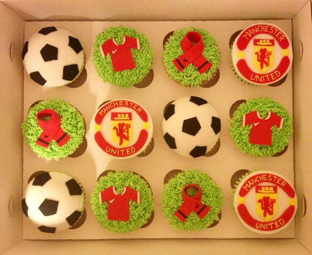 Manchester United Theme Cupcakes