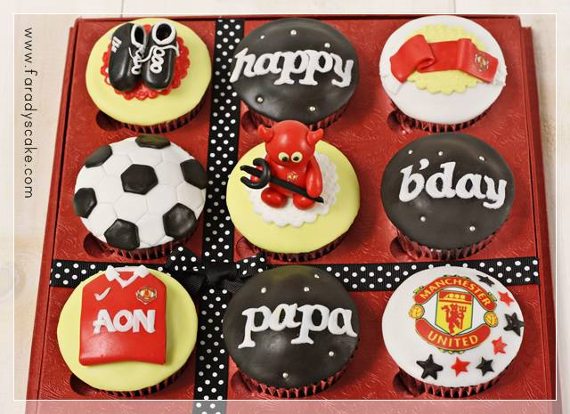 Manchester United Theme Cupcakes