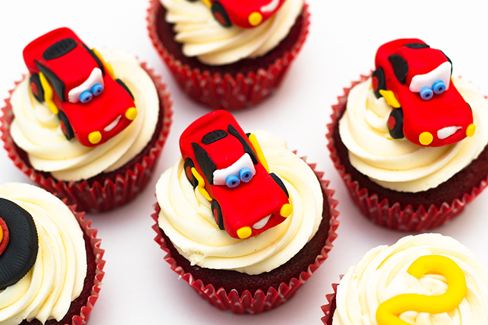 Lightning McQueen Cupcakes