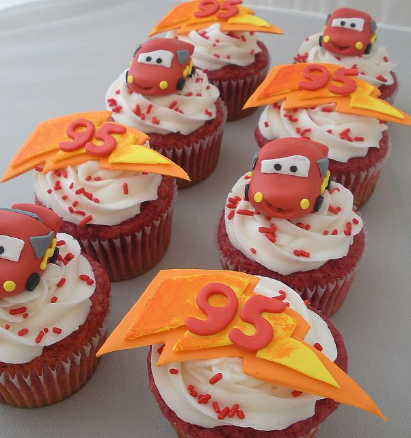 Lightning McQueen Cupcakes