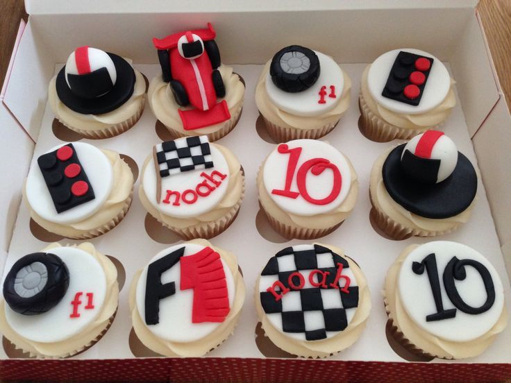 F1 Car Cupcakes