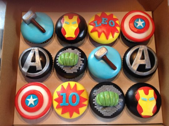 Avengers Theme Cupcakes