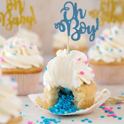 Gender Reveal Cupcakes