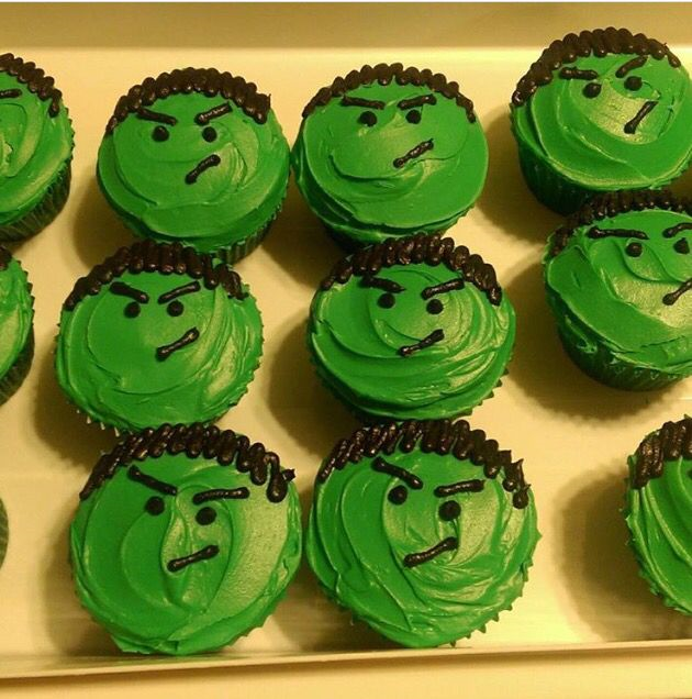 Hulk Themed Cupcakes