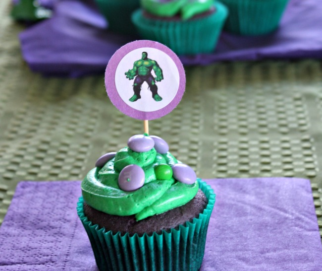 Hulk Themed Cupcakes