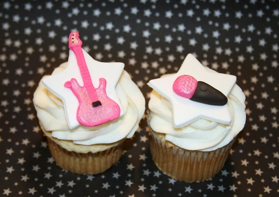 Guitar Themed Cupcakes