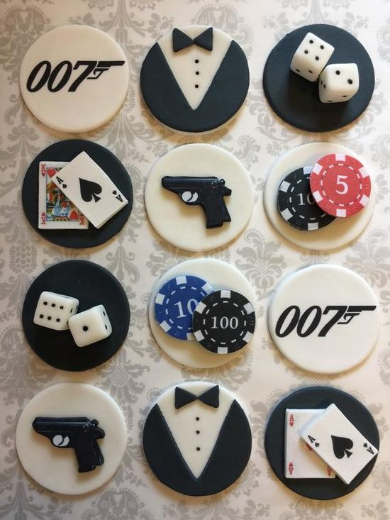 James bond Themed Cupcakes