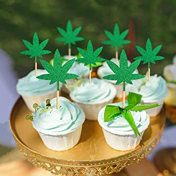 Weed Themed Cupcakes