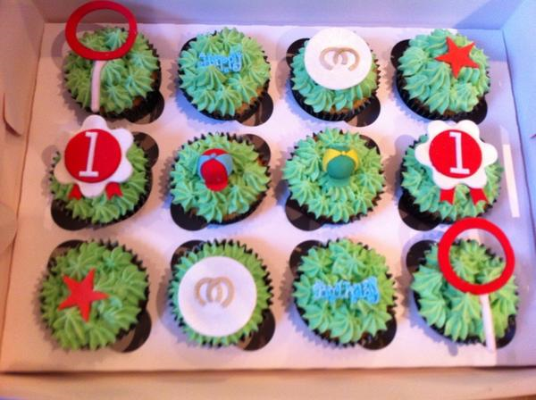 Horse Racing Themed Cupcakes