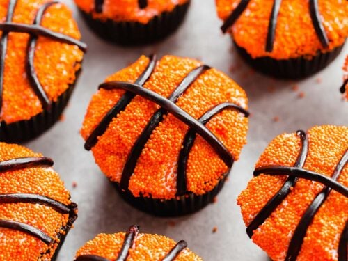 Basketball Themed Cupcakes