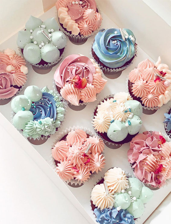 Pastel Themed Cupcakes