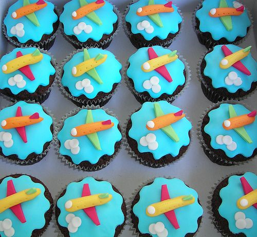 Aeroplane Themed Cupcakes