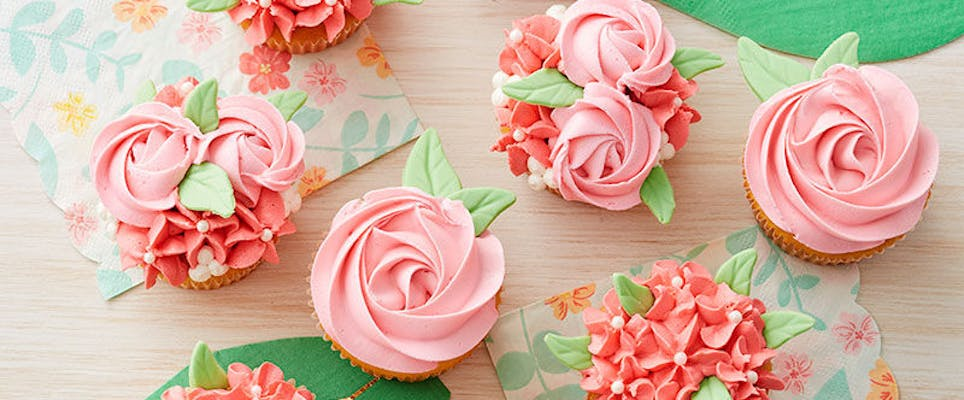 Flower Themed Cupcakes