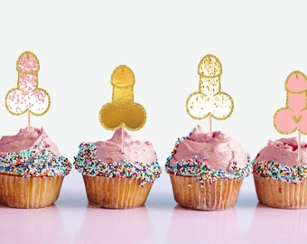 Cock Themed Cupcakes