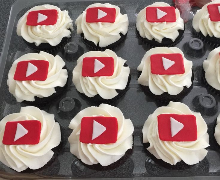 Youtube Themed Cupcakes