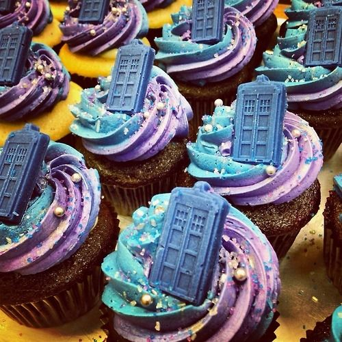 Tardis Themed Cupcakes