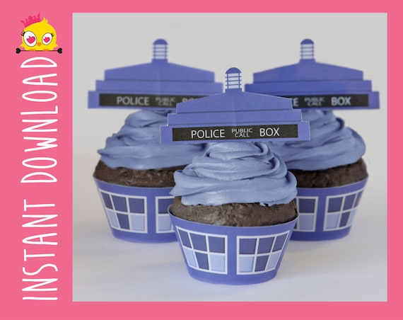 Tardis Themed Cupcakes