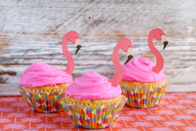 Flamingo Themed Cupcakes