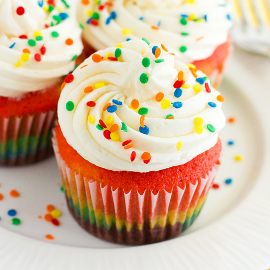 Rainbow Cupcakes