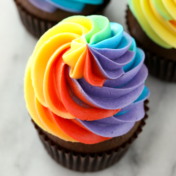 Rainbow Cupcakes