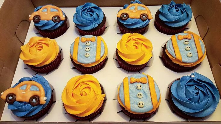 Blippi Themed Cupcakes