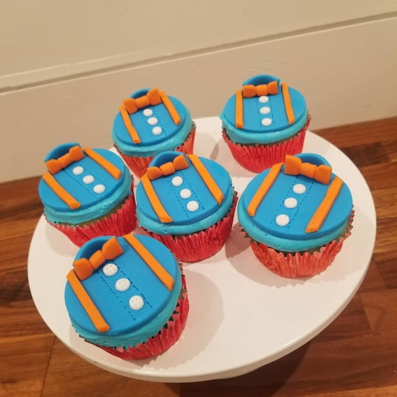 Blippi Themed Cupcakes