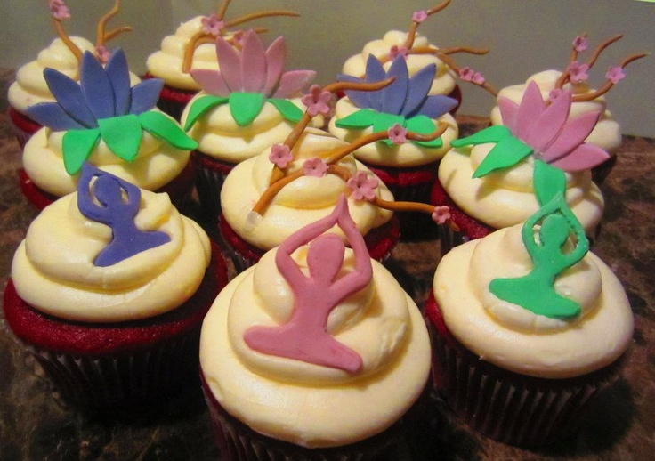 Yoga Themed Cupcakes