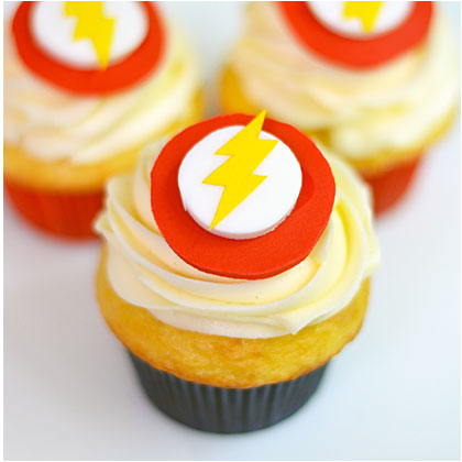 Flash Themed Cupcakes