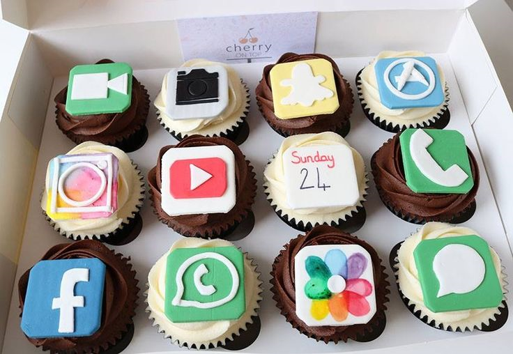 Phone Themed Cupcakes