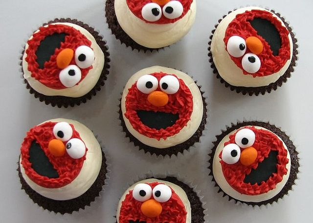 Elmo Themed Cupcakes