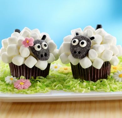 Sheep Themed Cupcakes