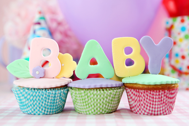 Pregnant Themed Cupcakes