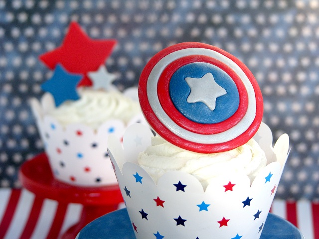 Captain America Cupcakes