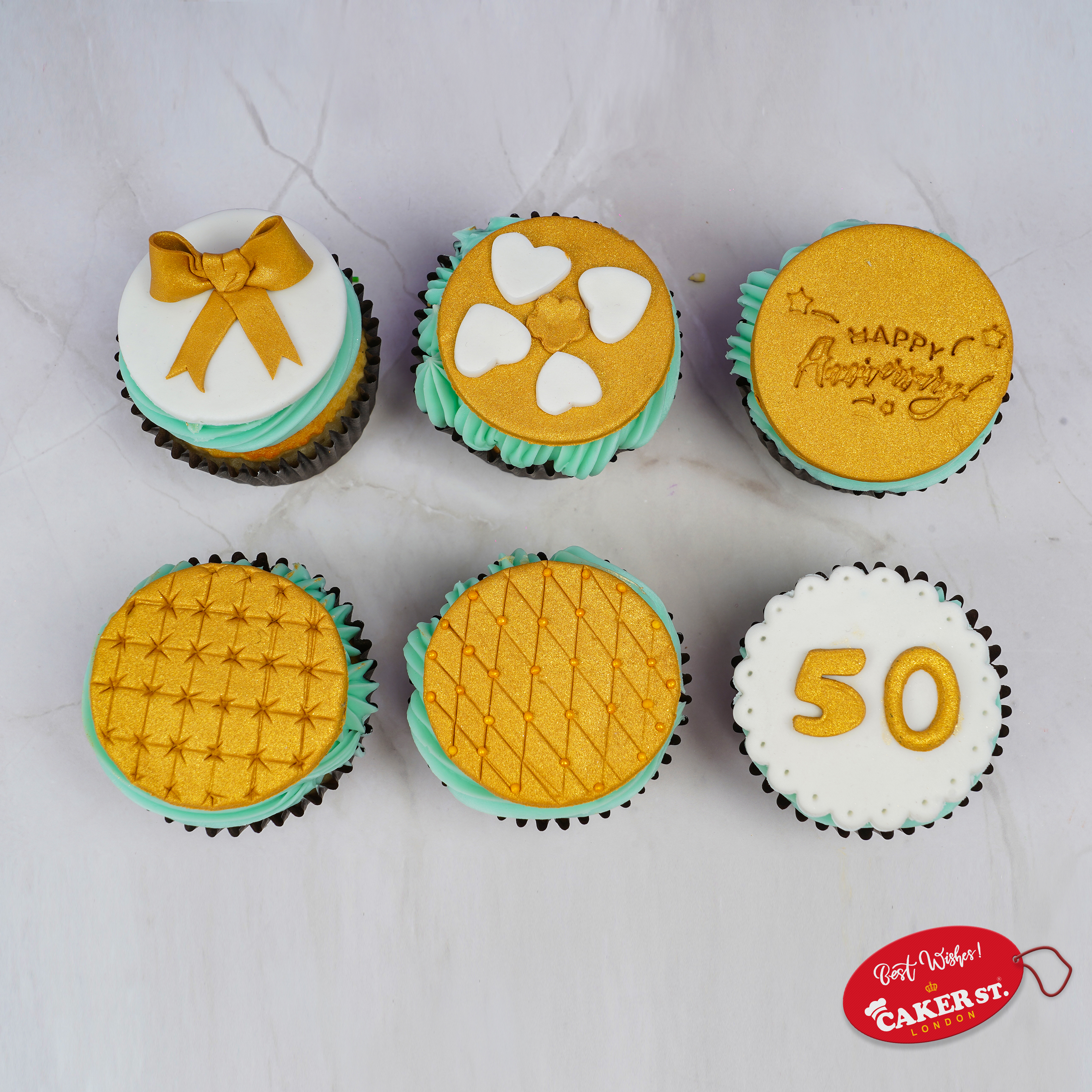 50th Years Anniversary  Sweet Memories cupcakes