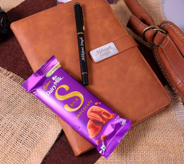 Alluring Personalized Diary And Chocolate Combo