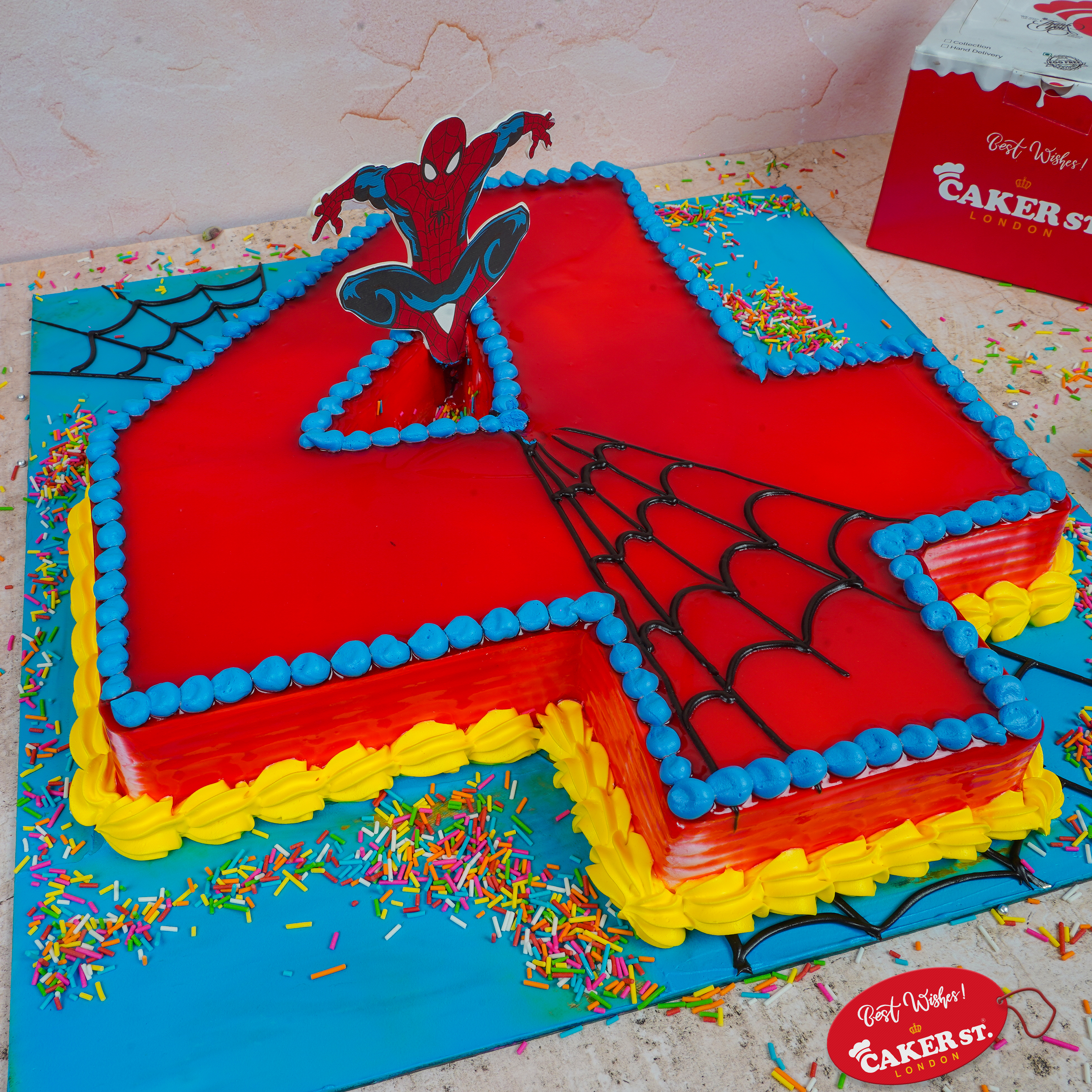 Amazing Spiderman number Four Cake