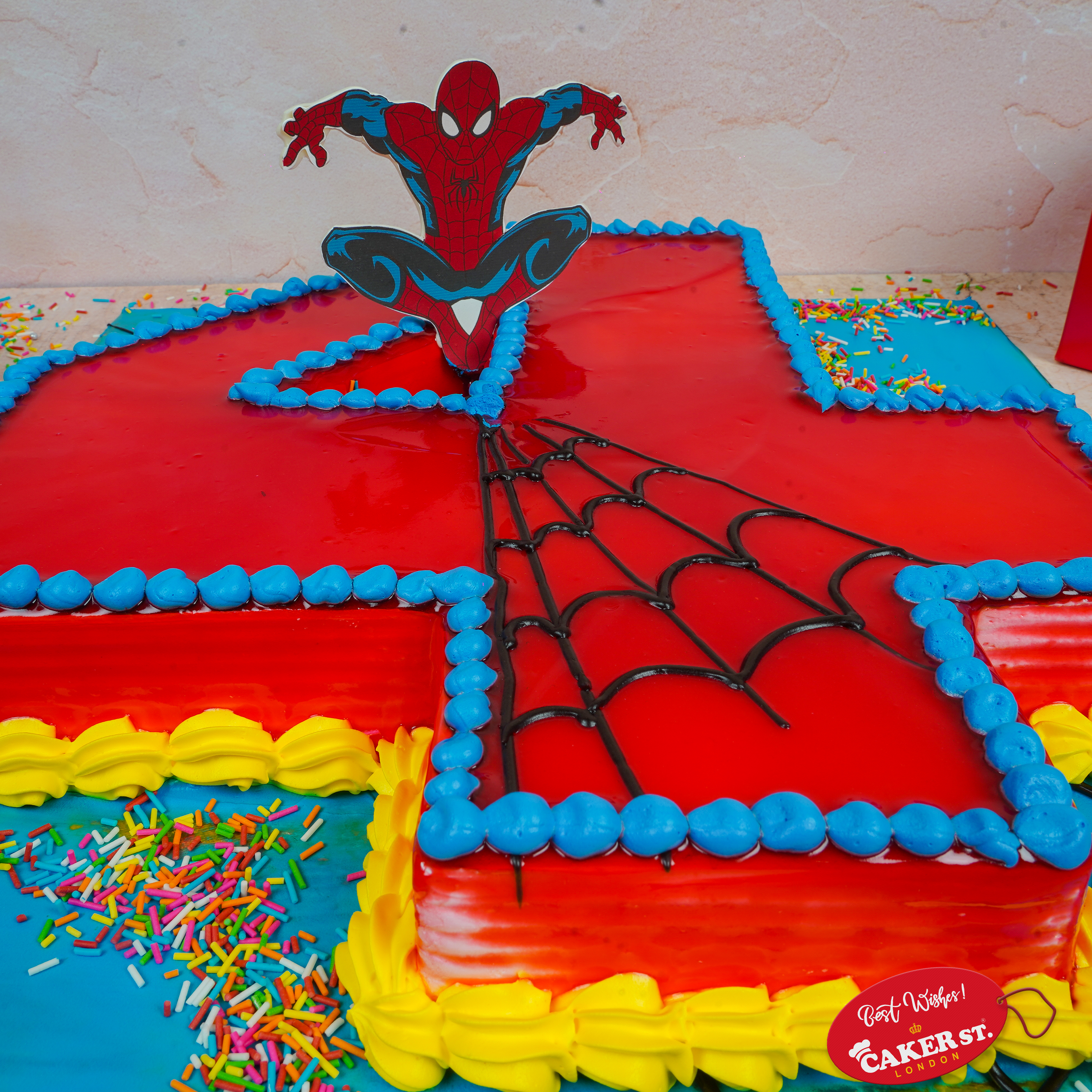 Amazing Spiderman number Four Cake