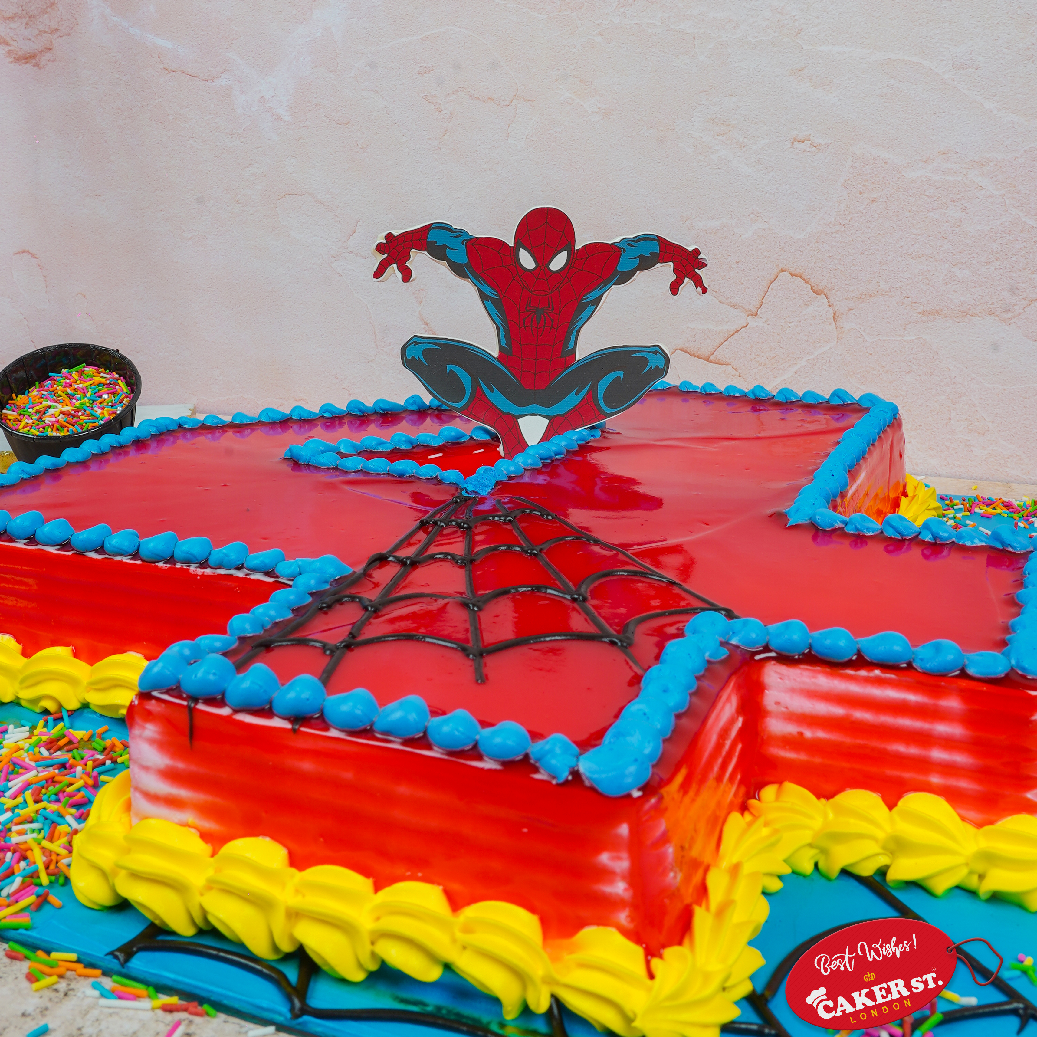 Amazing Spiderman number Four Cake