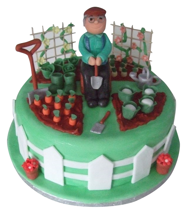 Birthday cake gardener