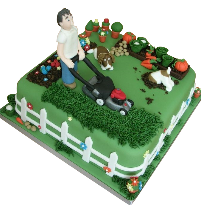 Birthday cake gardener