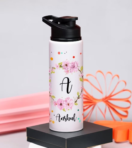 Blooming Personalized Water Bottle