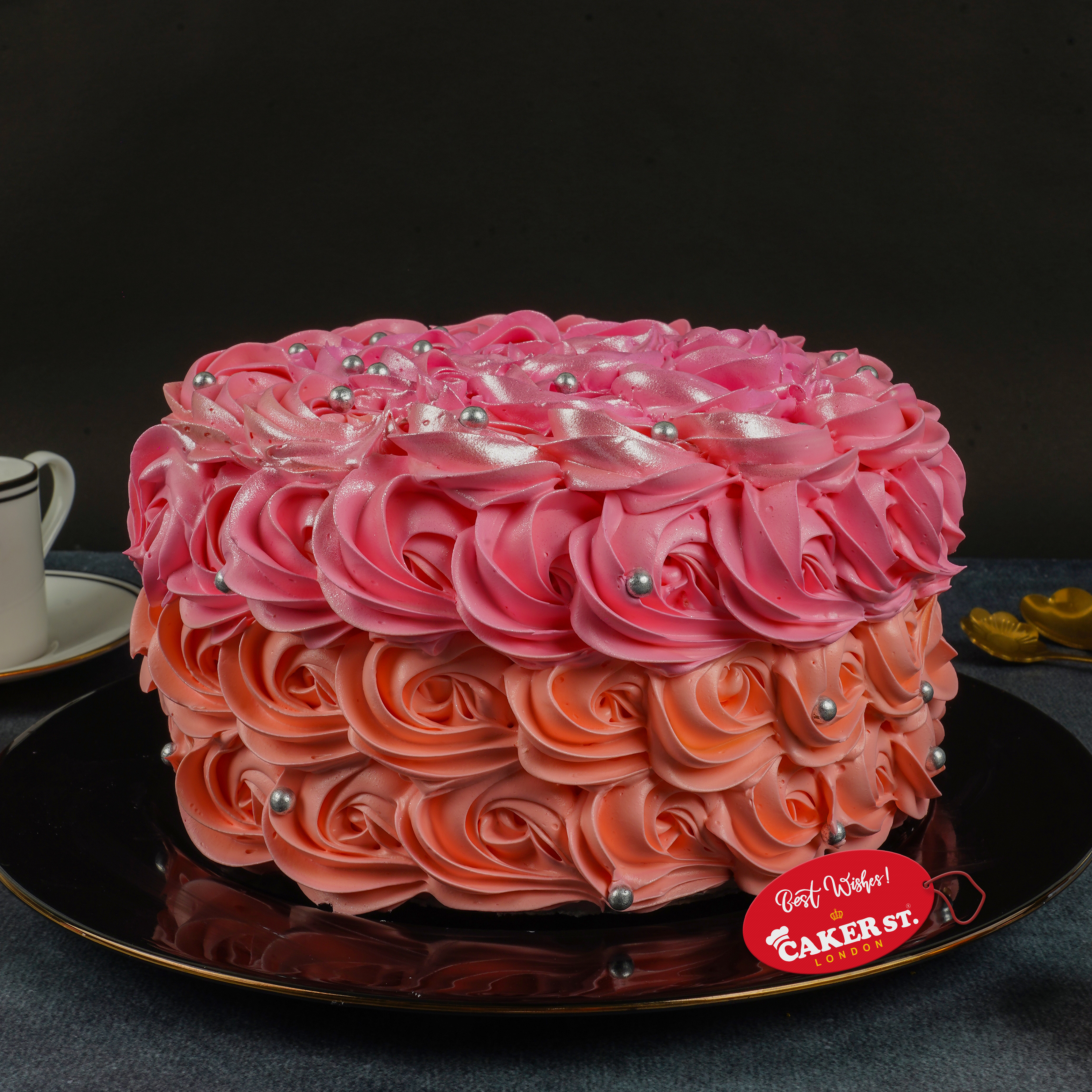 Blushing Berry Rose Cake