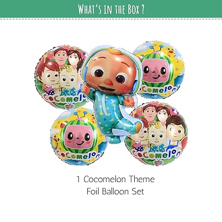 Cocomelan  foil balloon for kids birthday party decoration - 5Pcs