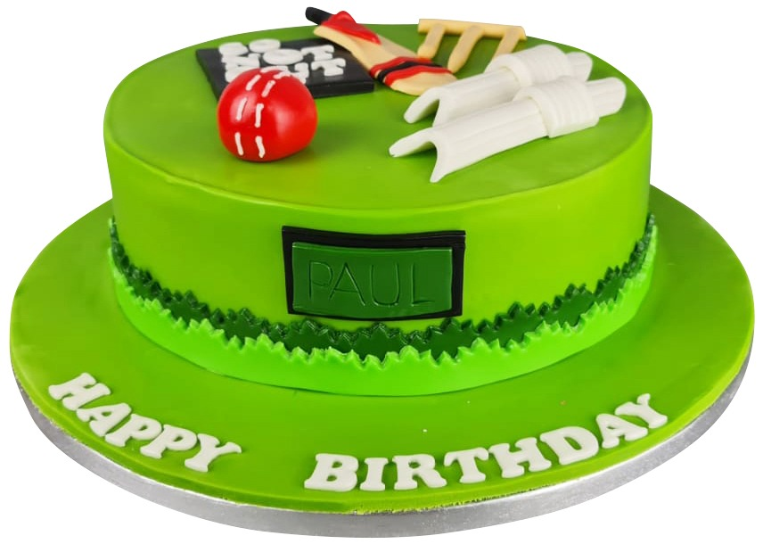 Cricket Theme Birthday Cake