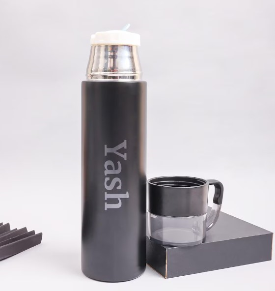 Customized Classic Black Vacuum Flask