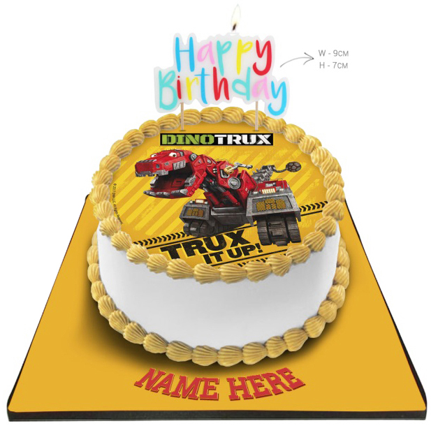 Dino Trux Photo Cake