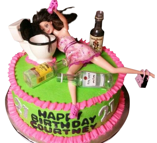 Drunk Barbie Cake