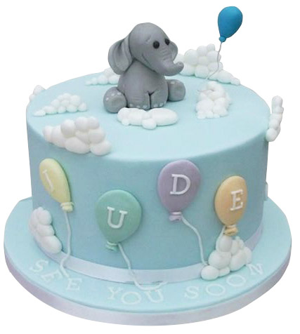 Elephant Theme Birthday Cake